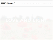 Tablet Screenshot of janedonaldloveandlight.com